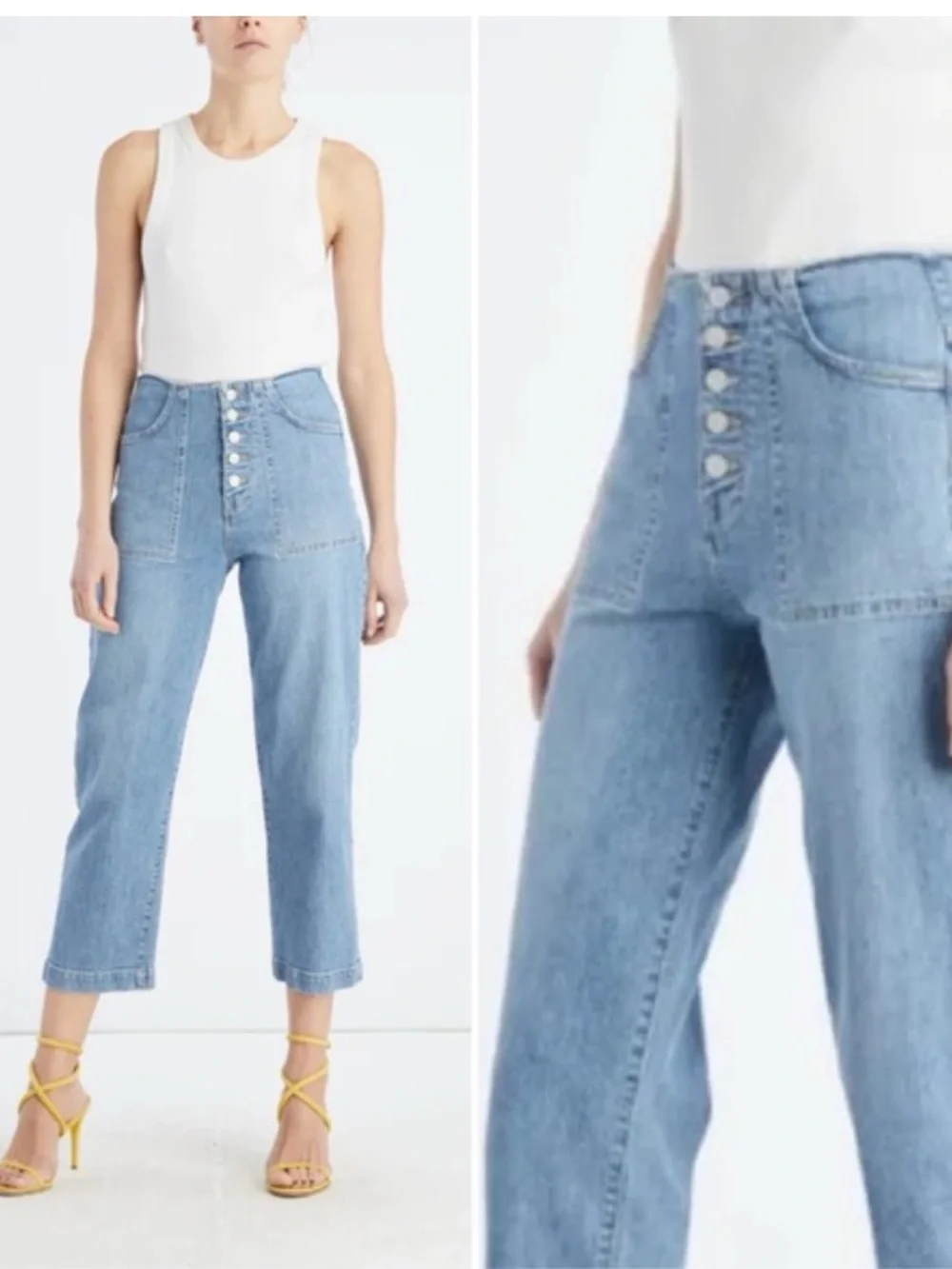 Veronica Beard Crosbie crop jeans - Picture 2 of 9